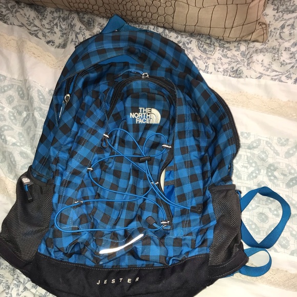 royal blue north face backpack